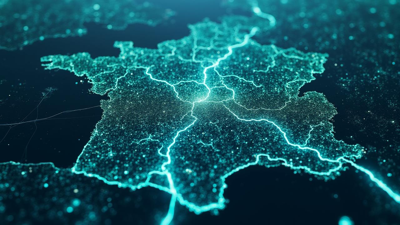 Carte conceptuelle de corridors verts reliant les zones urbaines d'Île-de-France