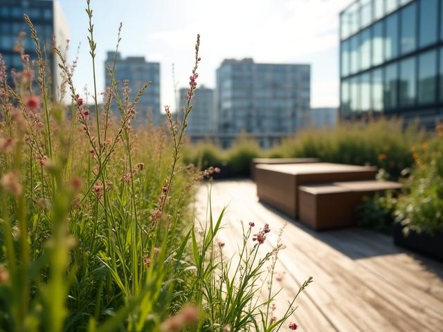 Toit vert végétalisé pour un espace de co-working à Ivry-sur-Seine